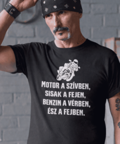 Vicces póló Motor a szívben