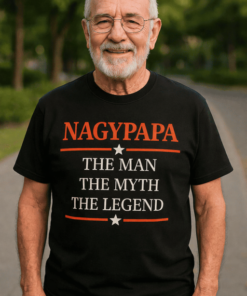 Vicces póló nagypapa man myth legend