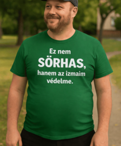 Vicces póló nem sörhas hanem izomvédelem