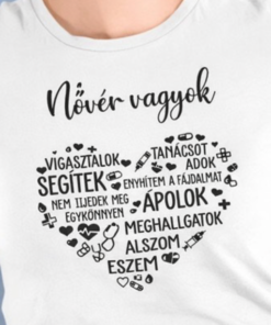 Vicces póló nővér vagyok szívecske