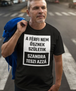 Vicces póló ősz férfi egyedi névvel