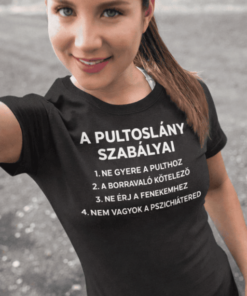 Vicces póló pultoslány szabályai
