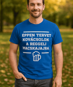 Vicces póló reggeli macskajaj