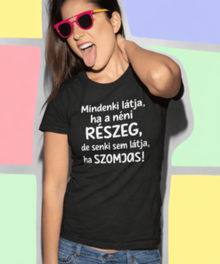 Vicces póló részeg néni