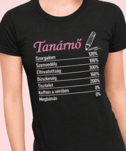 Vicces póló tanárnő szorgalom és szenvedély