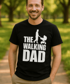 Vicces póló The walking dad