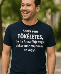 Vicces póló tökéletes férj egyedi névvel
