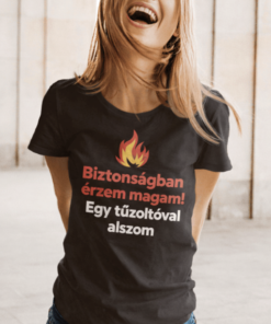 Vicces póló tűzoltóval alszom