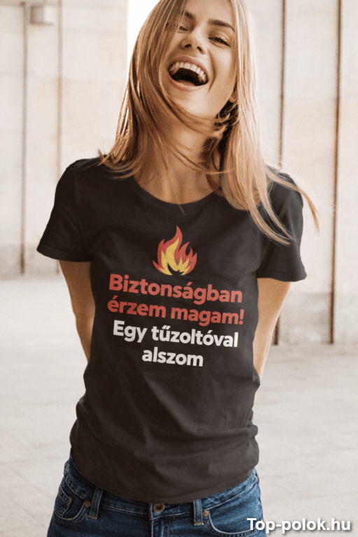 Vicces póló tűzoltóval alszom