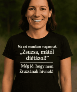 Vicces póló mától diétázol egyedi névvel