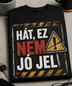 Grunge stílusú vicces férfi póló felirat: Hát, ez nem jó jel